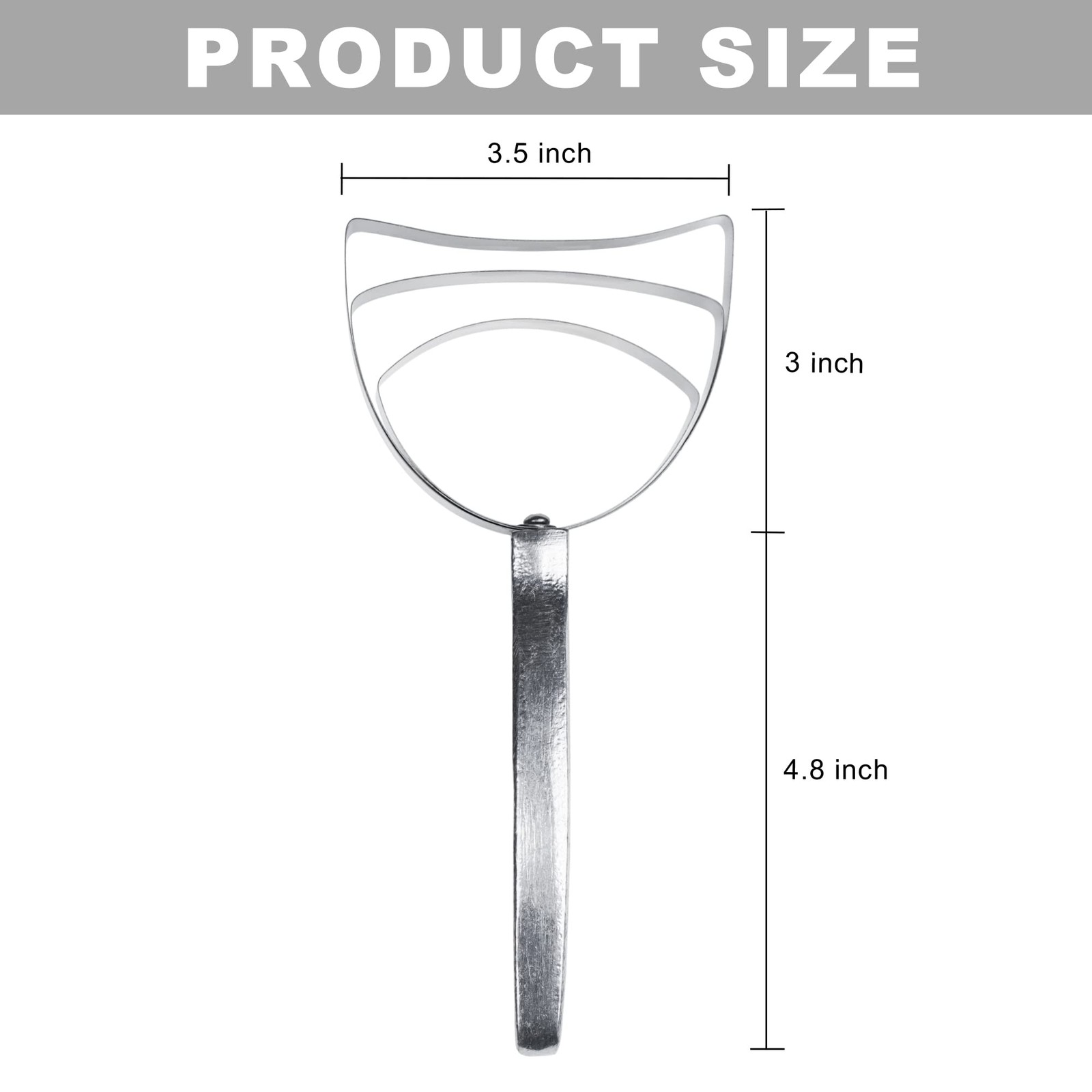 BOLEXINO Professional Square Stainless Steel Bone Dust 2 Pack, Sliver