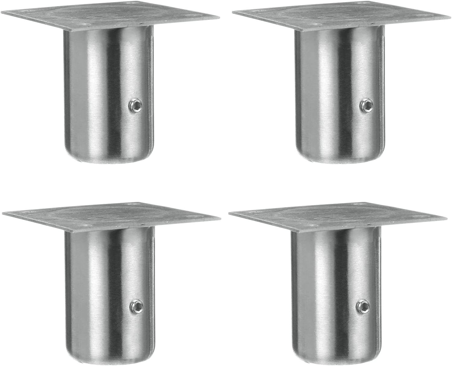 3-1/8 Inch Total High Stainless Steel Leg Socket Set of 4