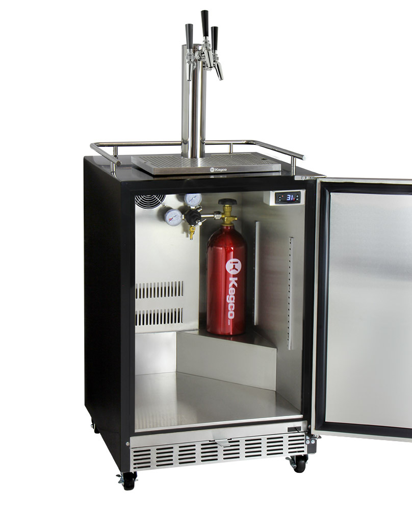 Kegco HK38BSC-3 3-Tap Commercial Built-In Kegerator w/ X-CLUSIVE Dispense Kit