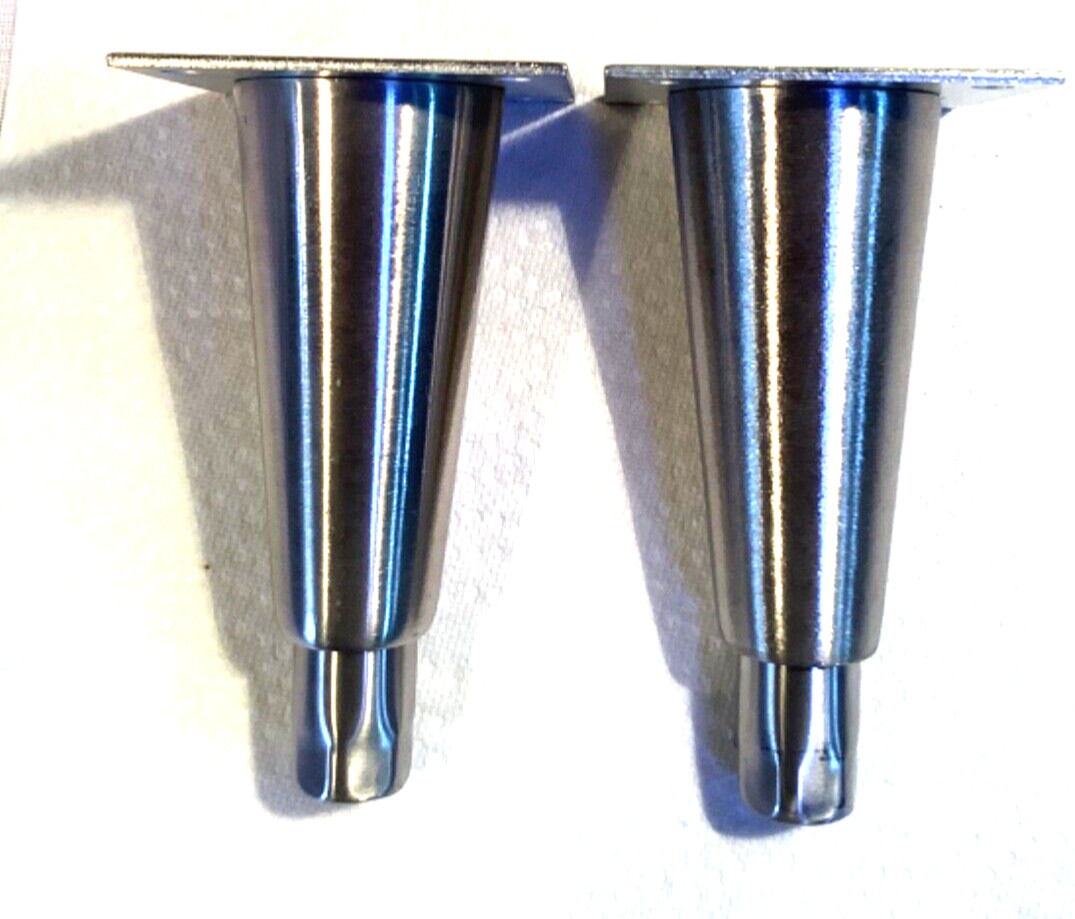 2 Stainless Restaurant Equipment legs with plate CHG AG series, new