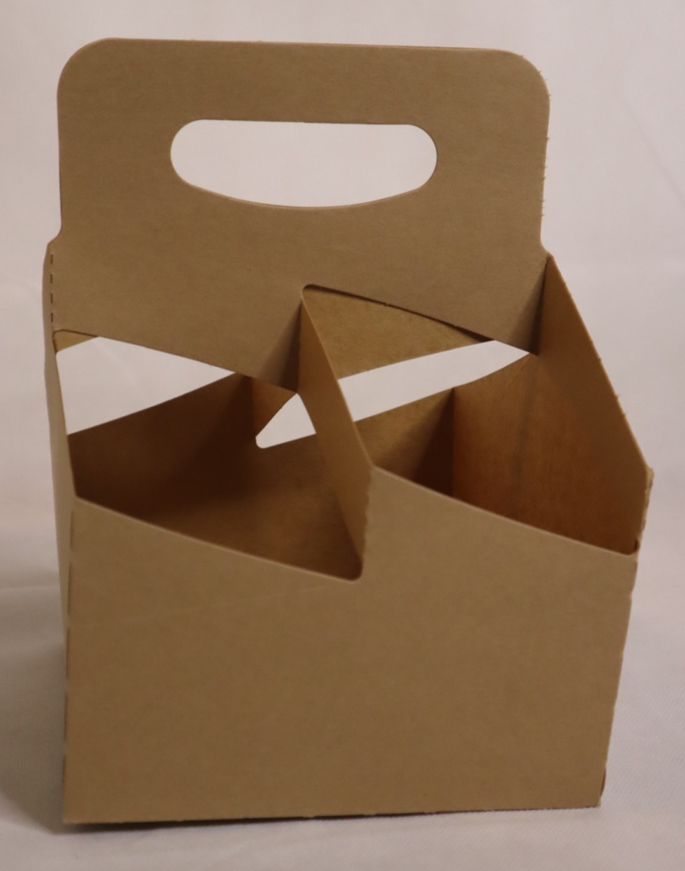 MONOGRAM 4-CUP KRAFT PAPERBOARD 200+ DRINK CARRIER W/ HANDLE LOT UP TO 24 OZ