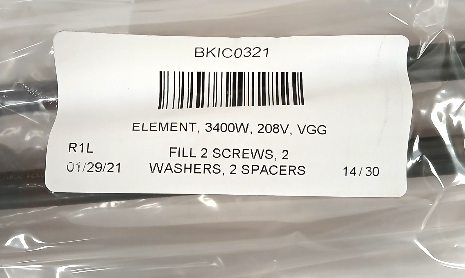 NEW BKI C0321 208V, 3400W, VGG Element – BKIC0321