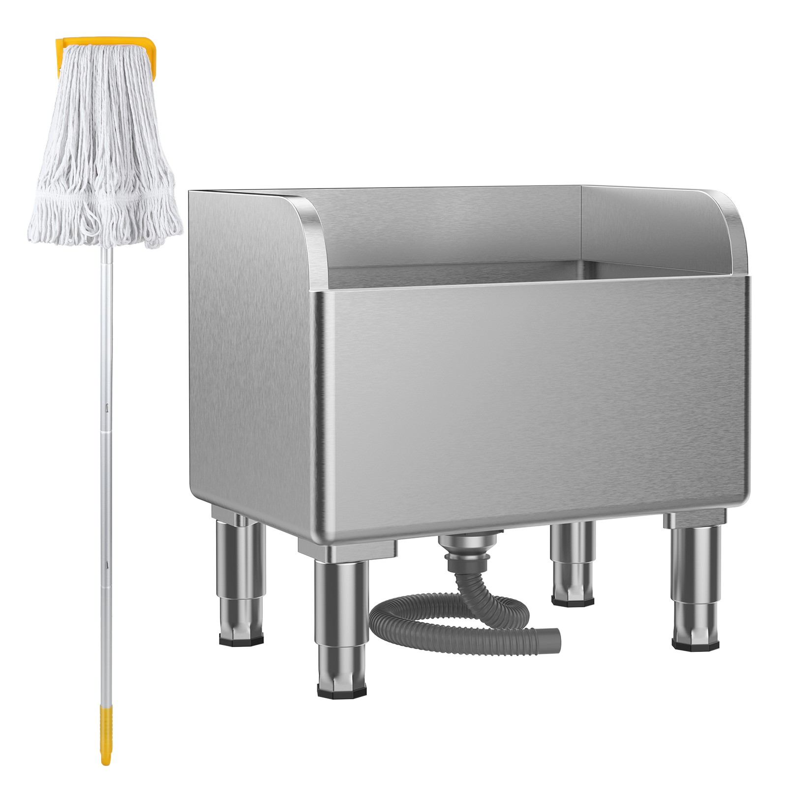Commercial Floor Mop Sink Stainless Steel Room Service Basin with Assemble Mop