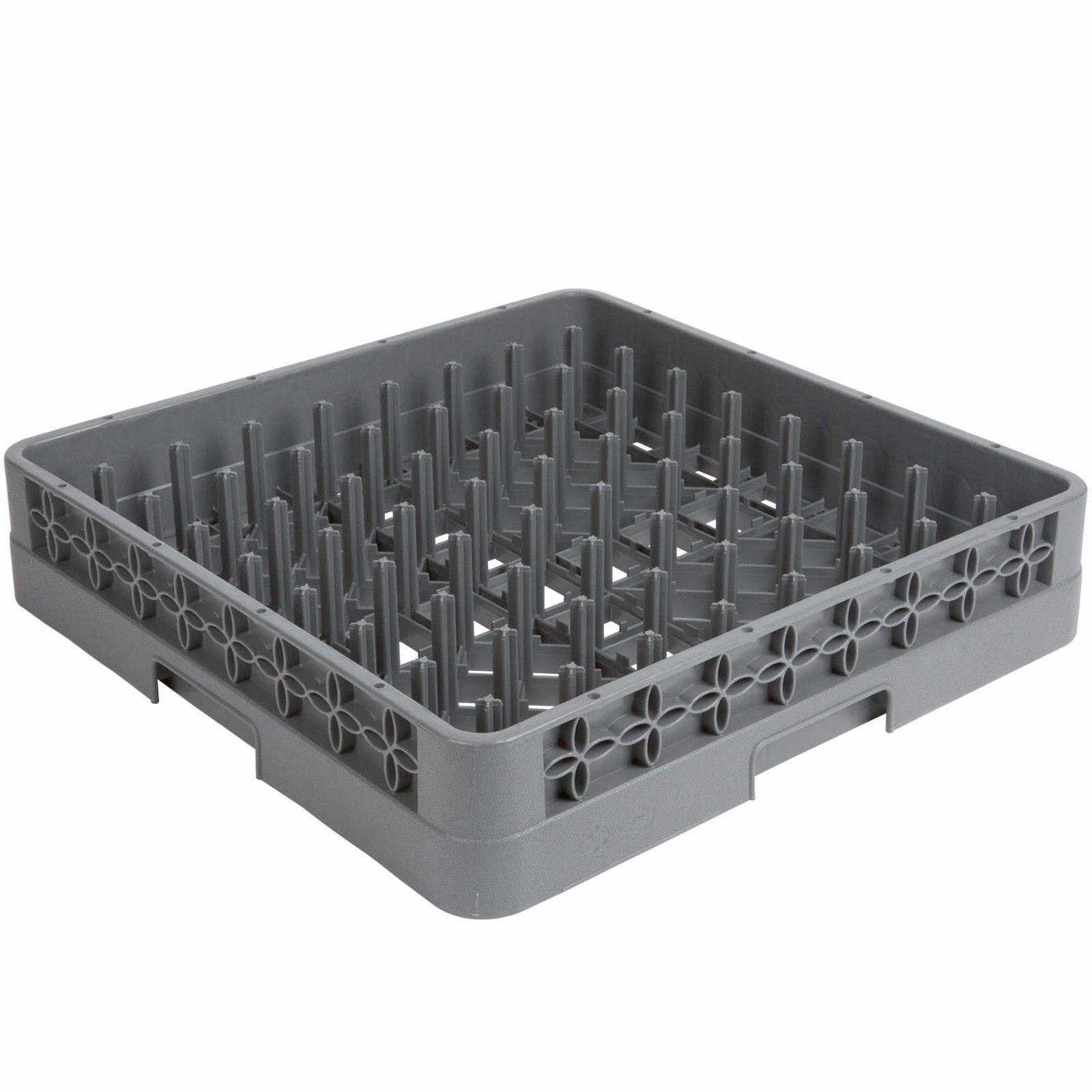 NEW 19 3/4″ x 19 3/4″ x 4″ Full Size Gray Peg Commercial Dish Machine Rack