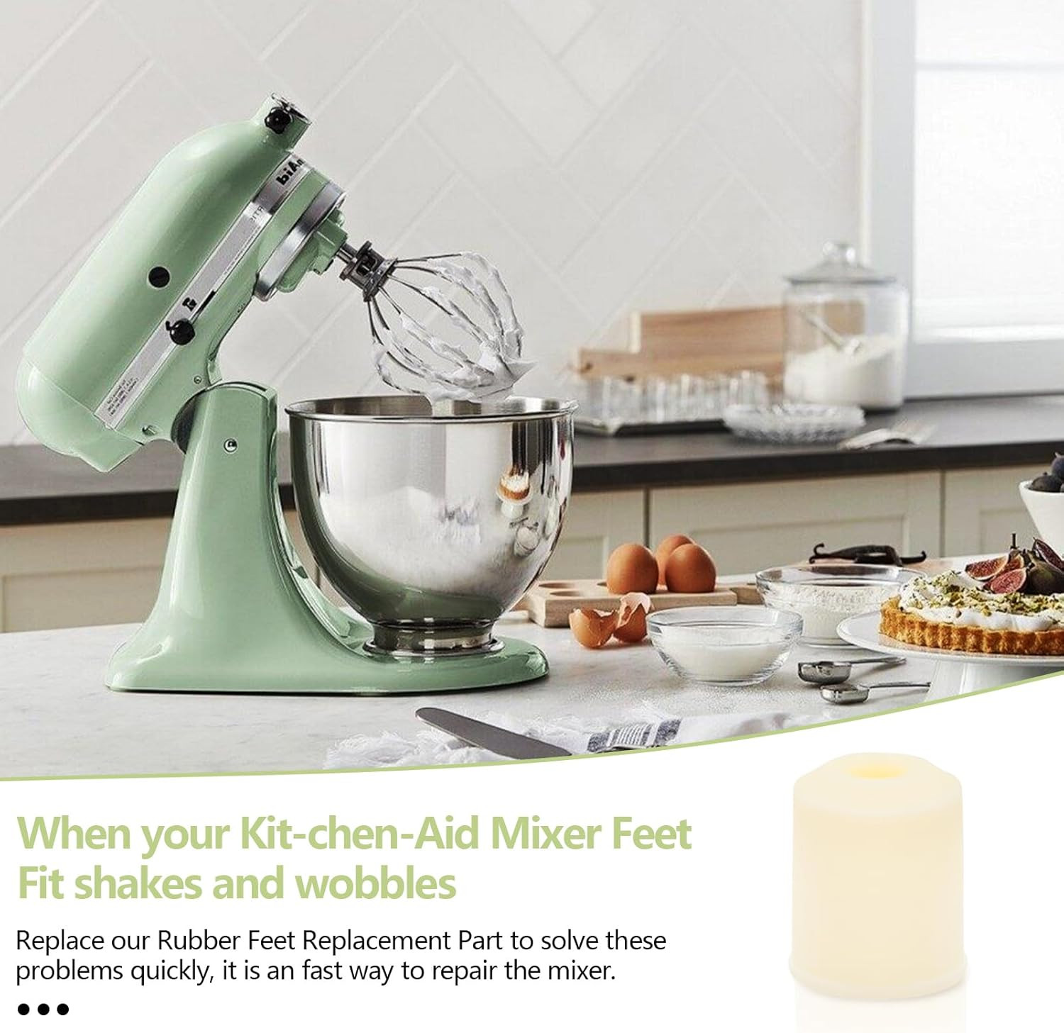 For KitchenAid Stand Mixer Rubber Feet WP9709707 4161530 115792 5 Pack