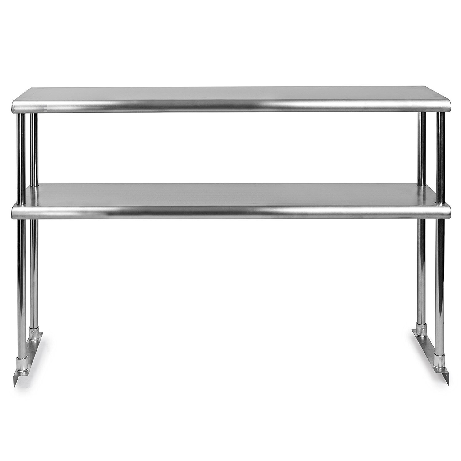 Stainless Steel Adjustable Double Overshelf for Work Table 18″x60″