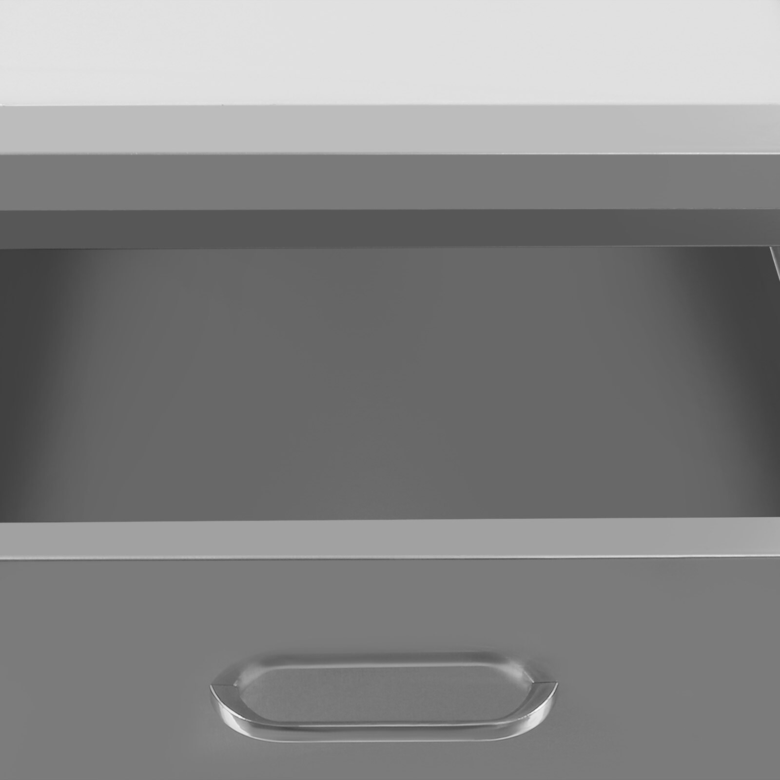 2 Layers Stainless Steel 24″x24″ Kitchen Work Table Food Prep Table With Drawer