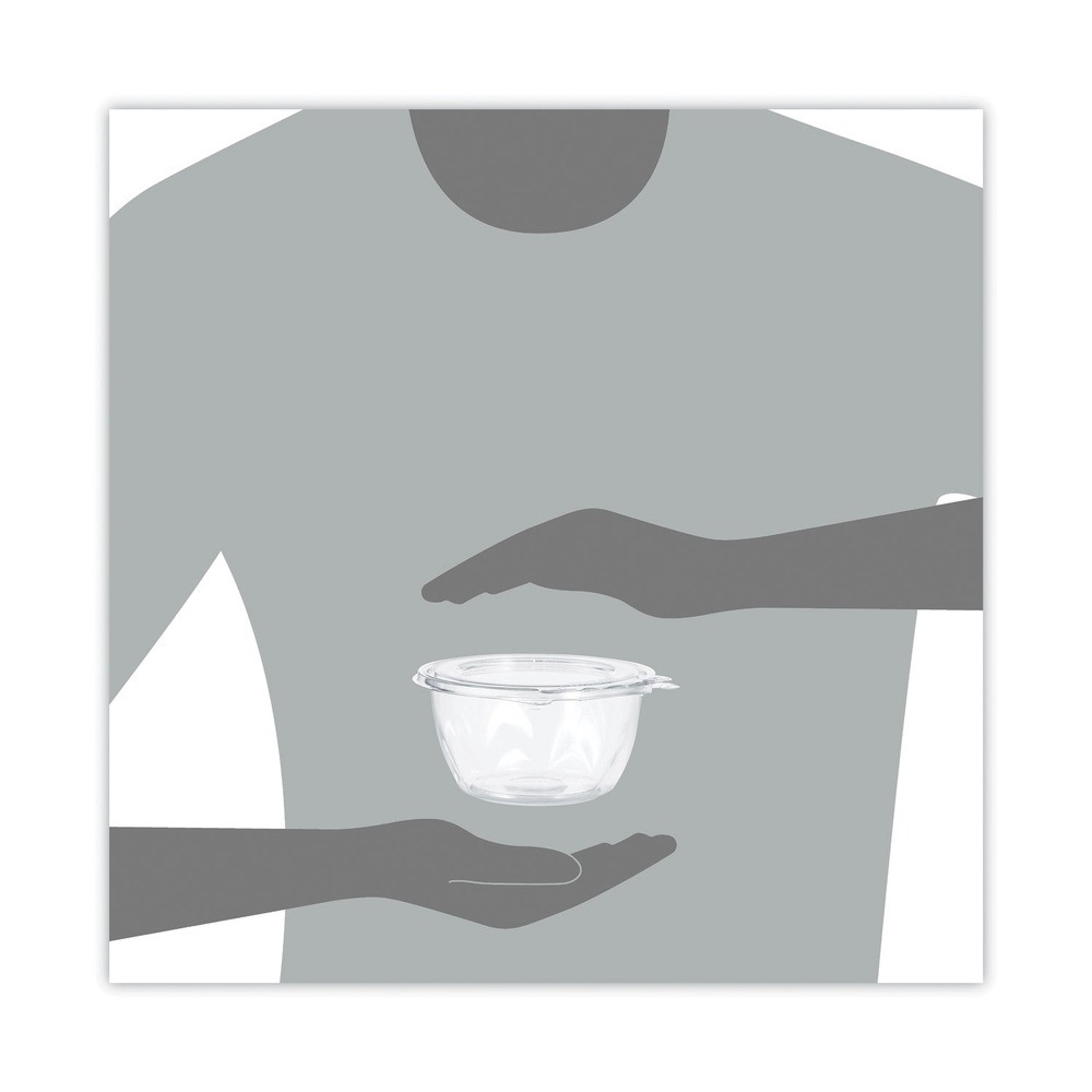 Dart CTR16BF 16 oz. Tamper-Evident Flat-Lid Bowls – Clear (240/CT) New
