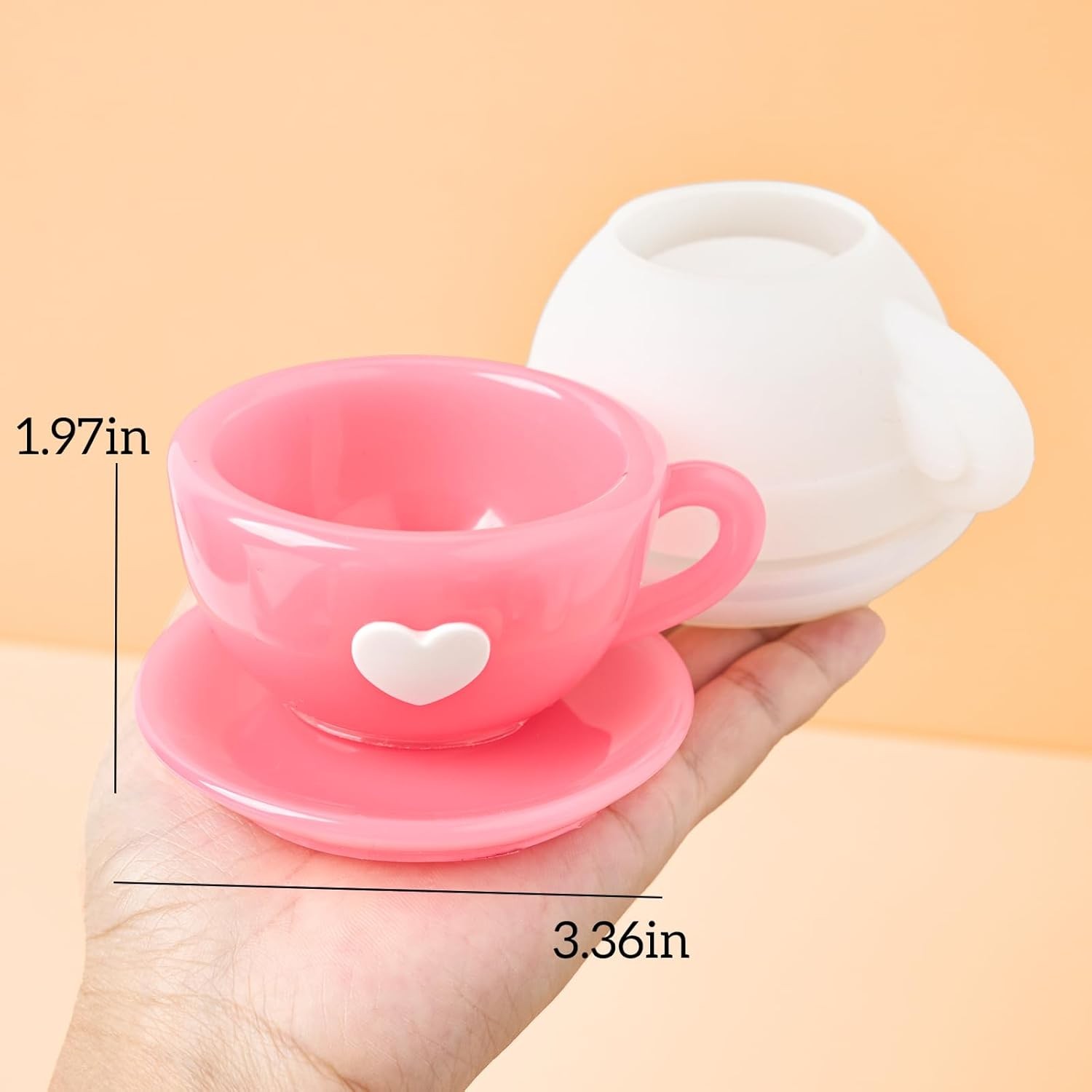 Resin Molds Coffee Cup with Saucer Silicone Mold for Resin Epoxy Casting Candle