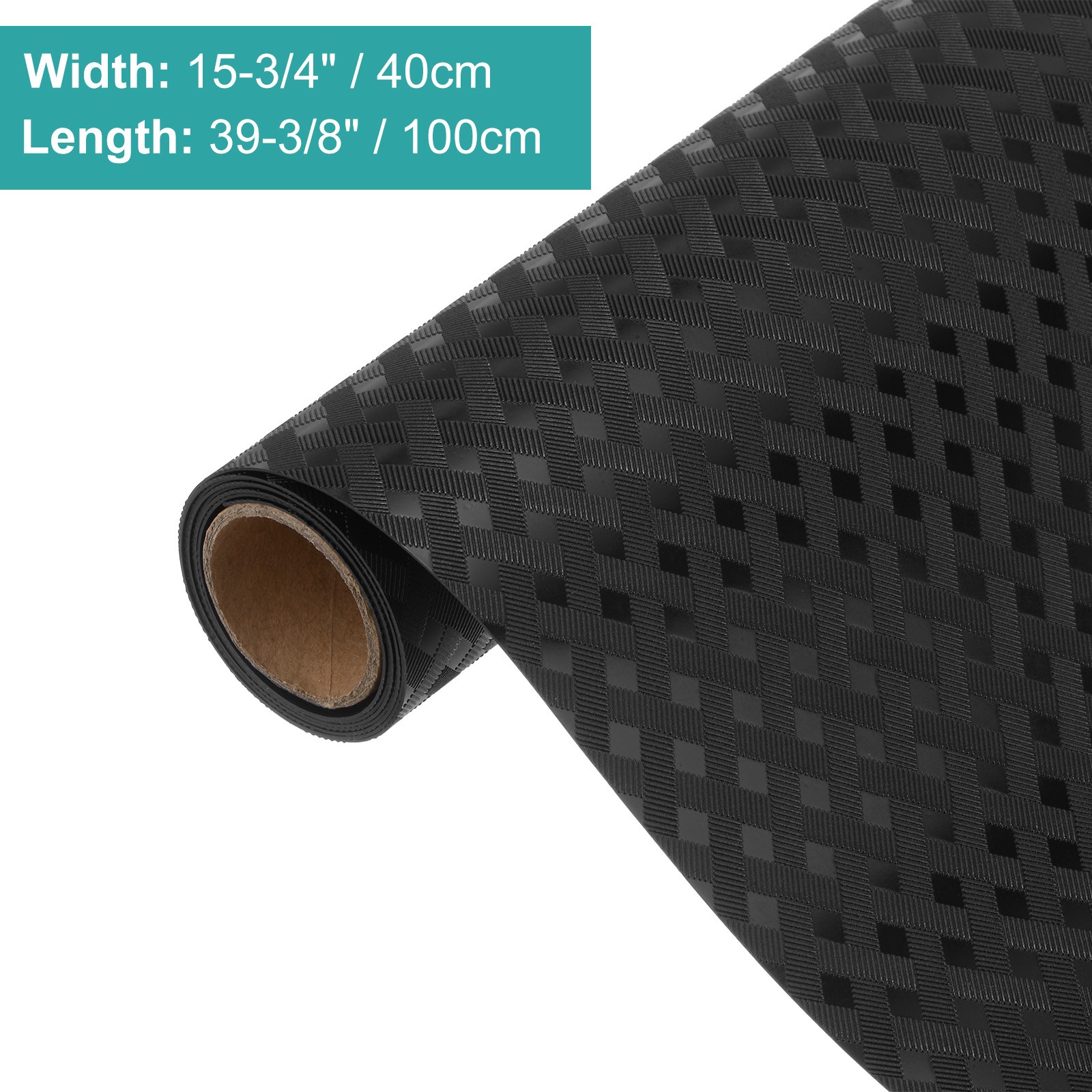 Shelf Liner Non-Slip Drawer Liner 15-3/4″ x 39-3/8″ EVA Material Liner Black