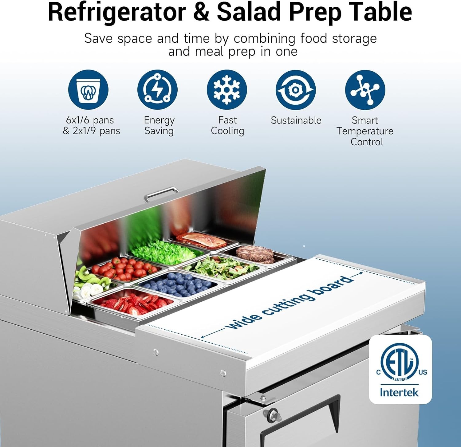 VP29S 28″ One Section Sandwich/Salad Prep Refrigerator w/Stainless Steel Cover
