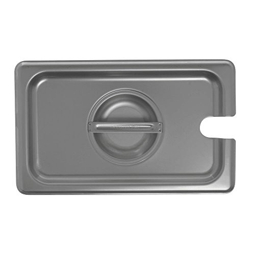 HUBERT Slotted Steam Table Pan Cover 1/4 Size 22 Gauge Stainless Steel