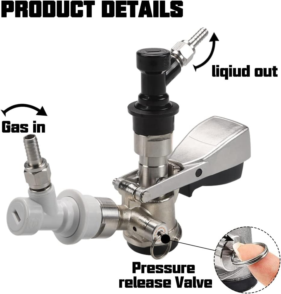 Sankey D Keg Coupler with Adapter and Ball Lock Disconnect Set Standard Type Keg
