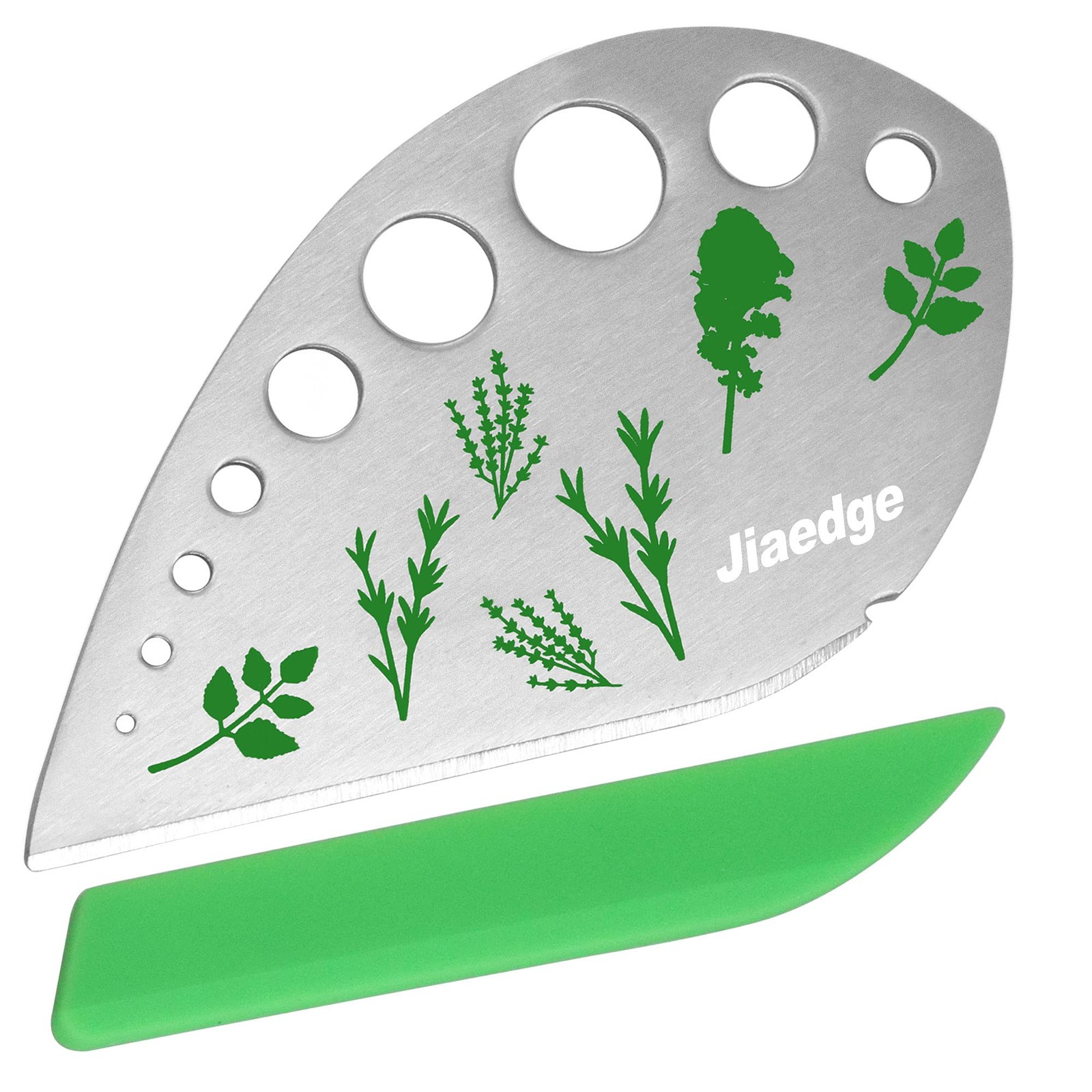 Herb Stripper, Jiaedge Green 9 holes 5.5 x 2.75 x 0.39 inches, 1 Pieces