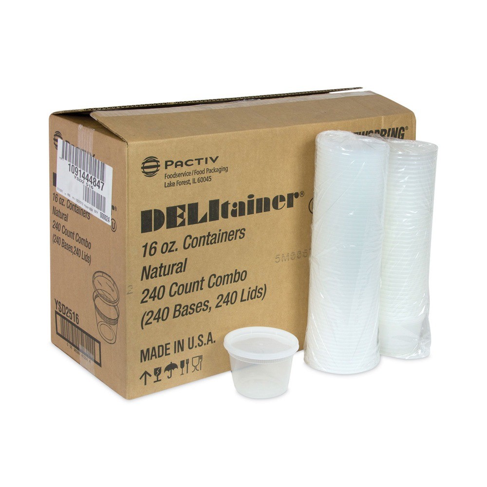 Pactiv Corp. YSD2516 16 oz. Newspring DELItainer Container – Clear (240/CT) New