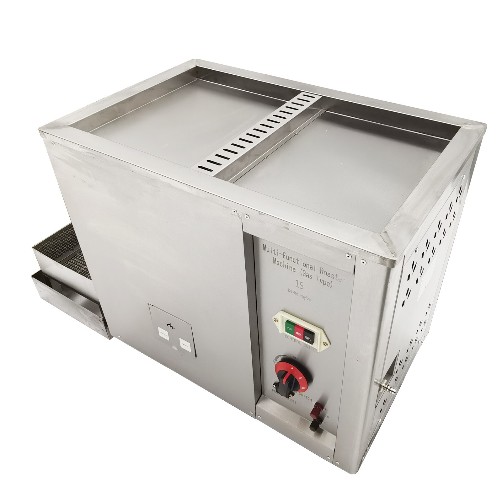 110V 80W Commercial Gas Coffee Roaster 16.5LBS Capacity 0-300℃ for Nuts Beans