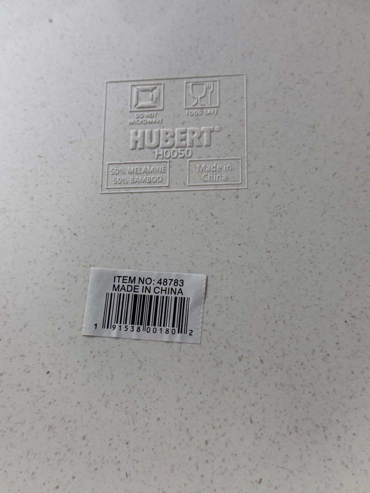 2- HUBERT Round Marble Look Display Riser White – 12″Dia x 2″H