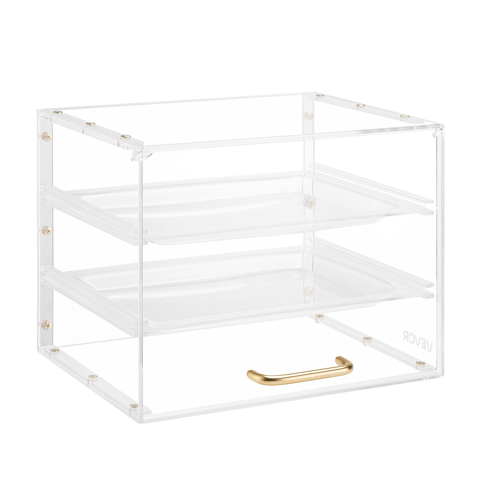 VEVOR Bakery Display Case Acrylic Countertop Pastry Case 3-Tier Flip-Up Door