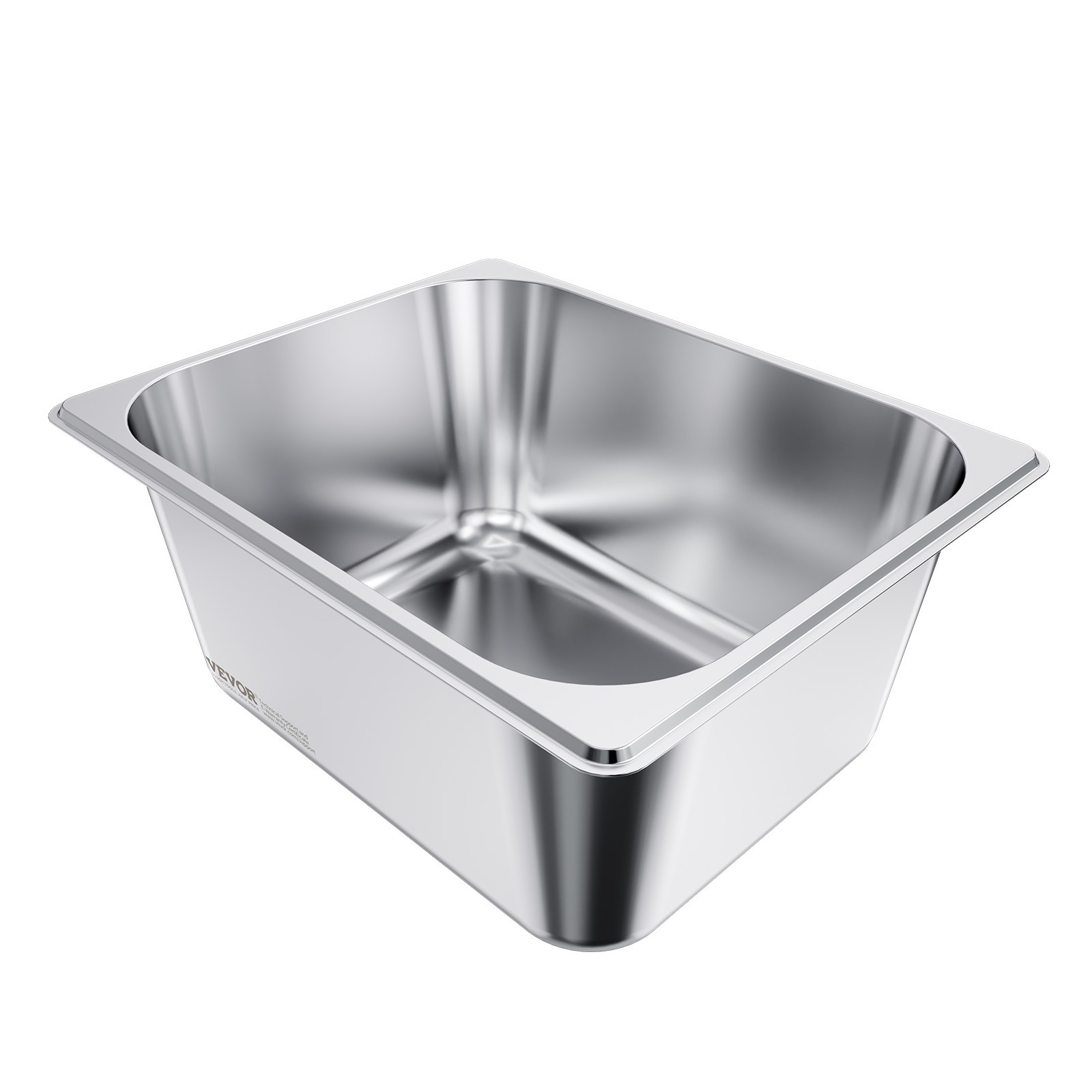 VEVOR 1/2 Size Hotel Pans with Lids Steam Pans 6″ Deep Stainless Steel 2 Pack