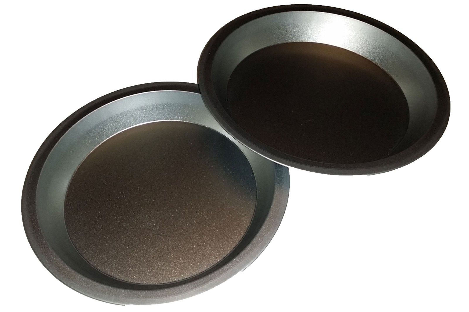 Two 9 inch Pie Pans a Heavy weight steel none stick bakeware 1 Pack, Brown
