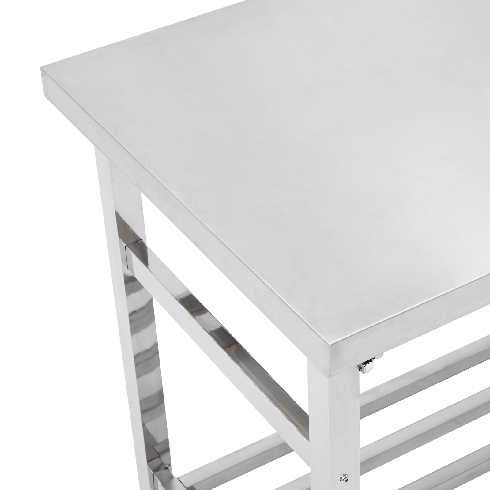 Stainless Steel Work Table 24″x60″ Folding Commercial Prep Table with Undershelf