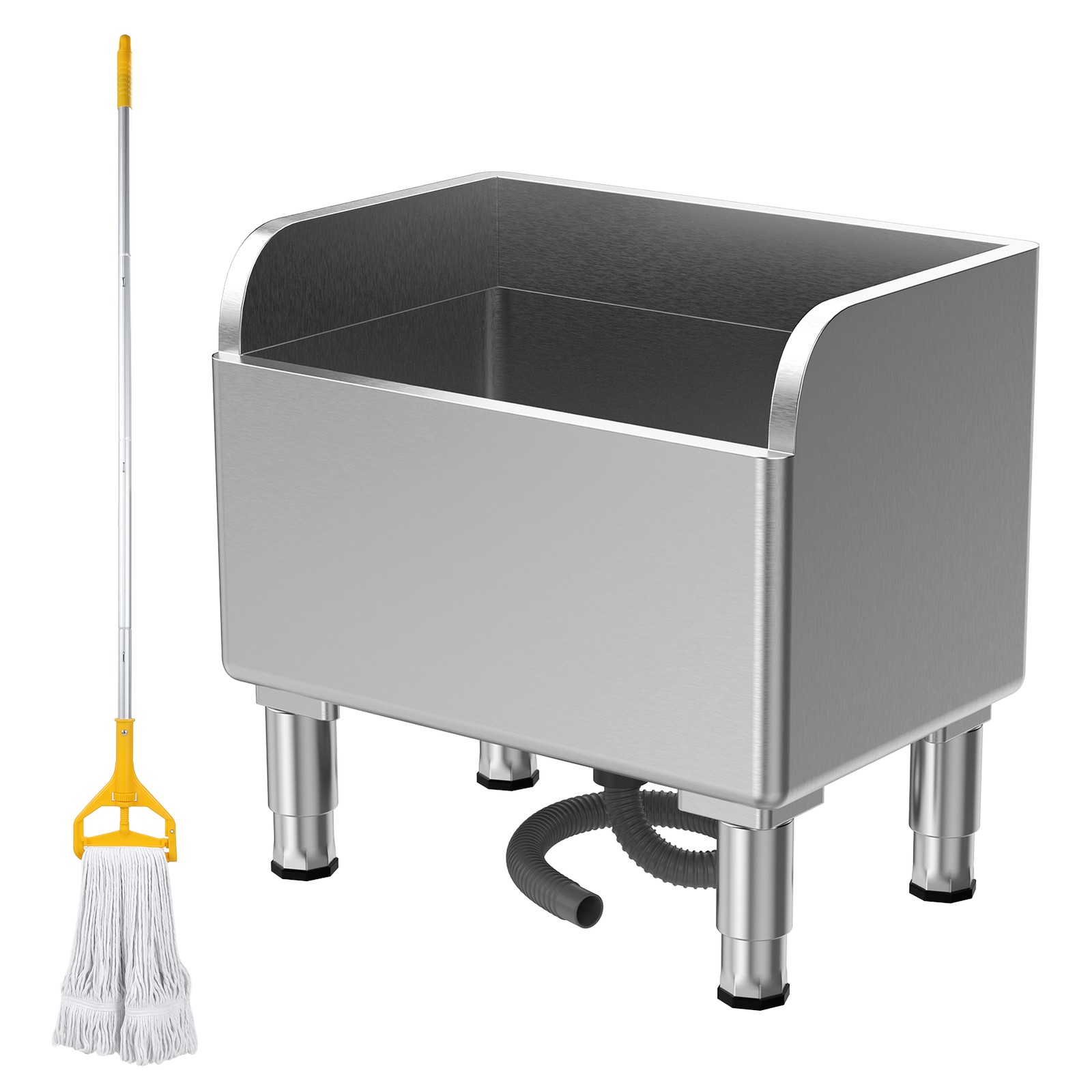 Commercial Floor Mop Sink Stainless Steel Room Service Basin with Assemble Mop
