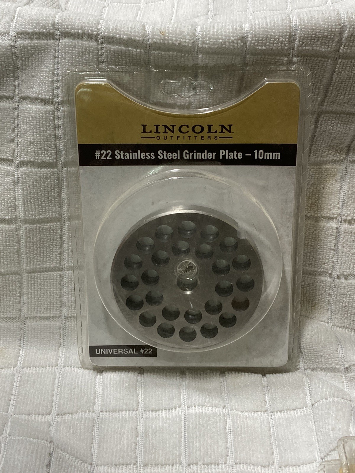 LEM #22 Stainless Steel Grinder Plate 10mm “Lincoln Outfitters”