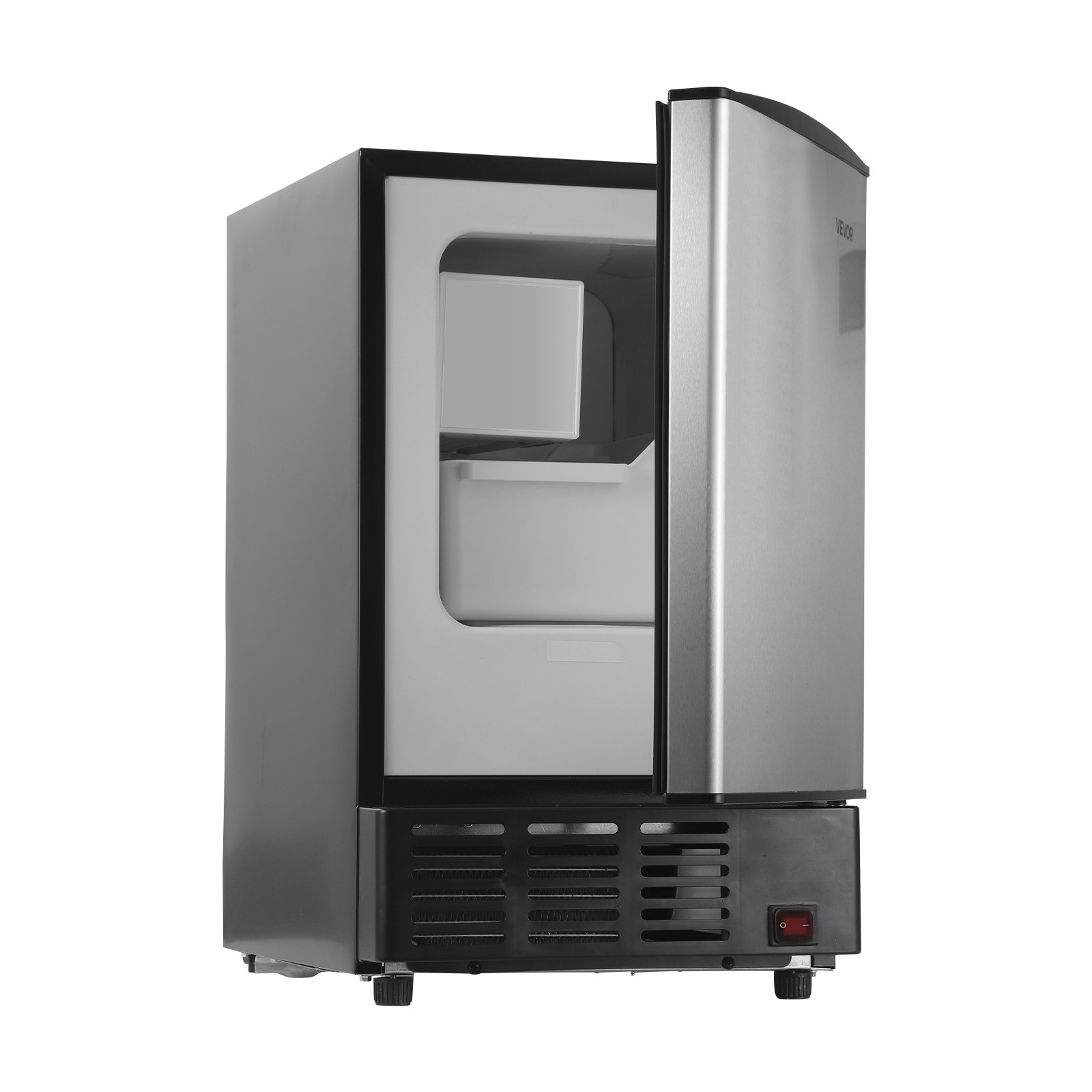 VEVOR Under Counter Ice Maker 15 LBS/Day Crescent Ice Maker & 11LBS Storage Bin