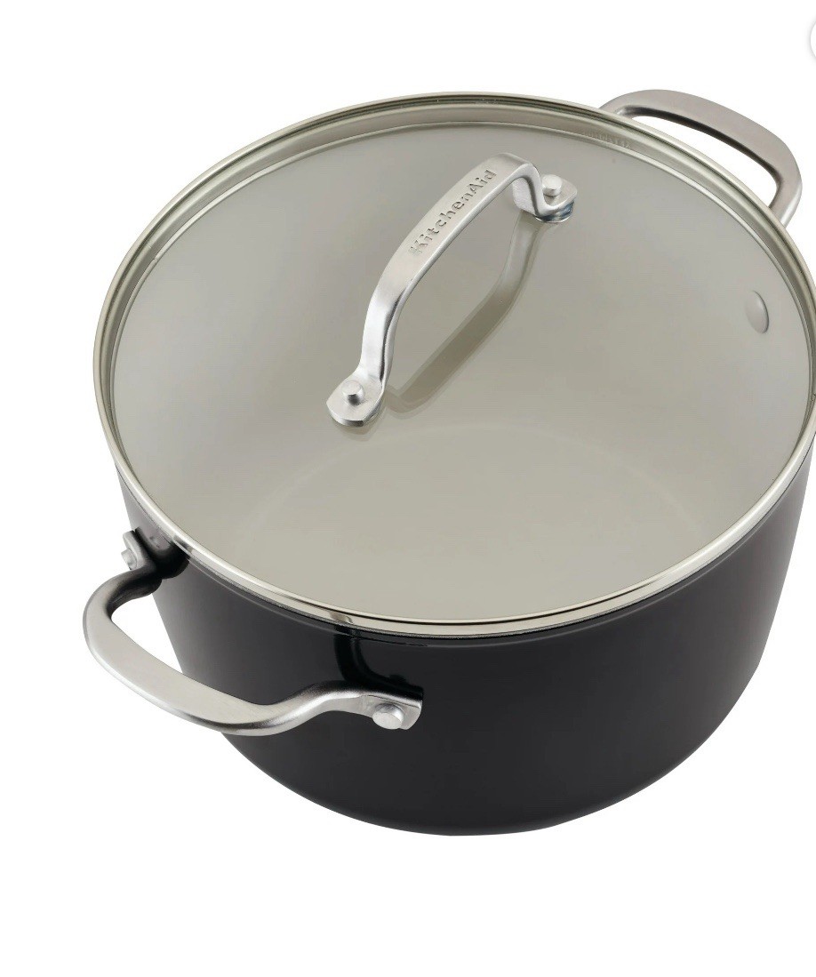 KitchenAid Ceramic Forged Aluminum Safe Nonstick 10 Piece Set Black. New
