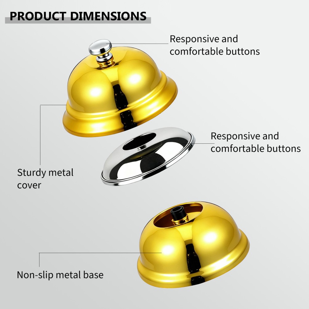 Pressing Service Bell Metal Reception Bell for Kitchen Restaurant Bar
