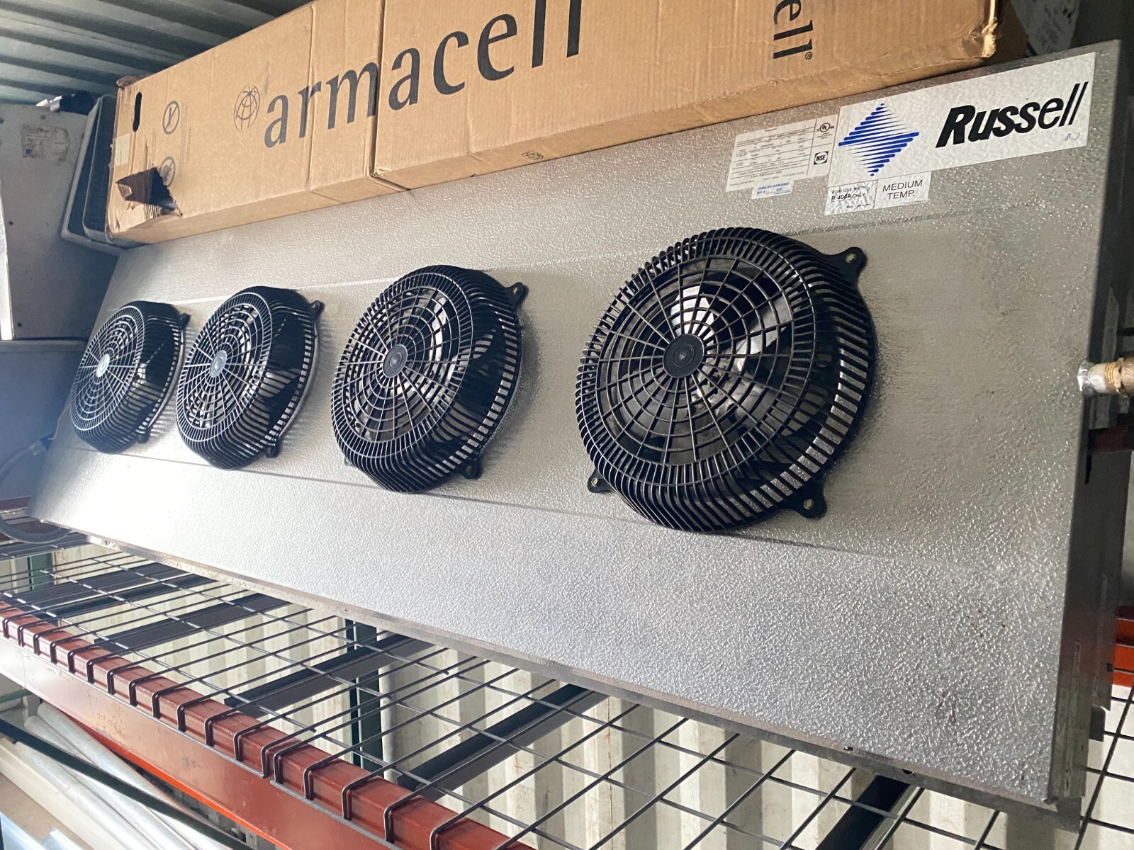Evaporator/ Russell CTA46-100 4 Fan For Walk In Cooler/ Dual Discharge