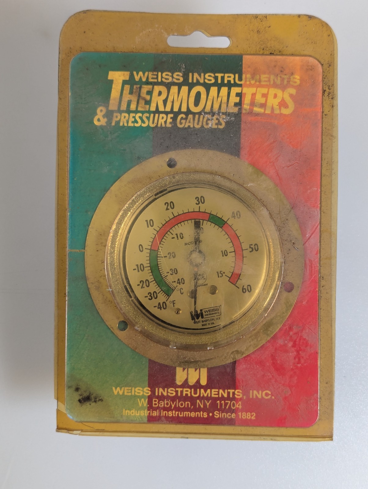 Weiss Instrum.. Thermometer, Front Flange 2.5″ 25Fb-060 40/0/60 FC 48 Old stock