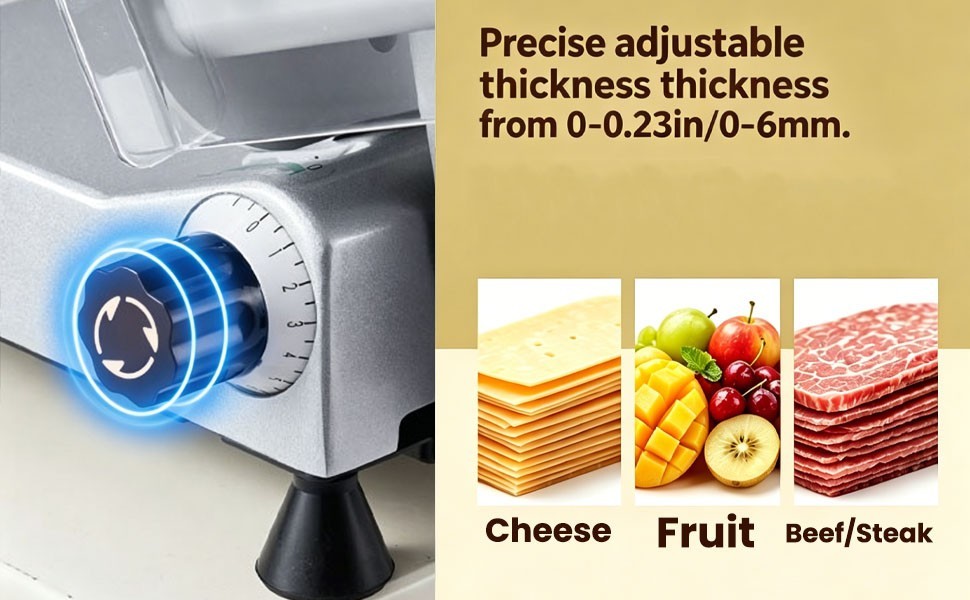 550W Electric Meat Slicer w/11-Inch Blade Electric Deli/ Frozen Food Slicer