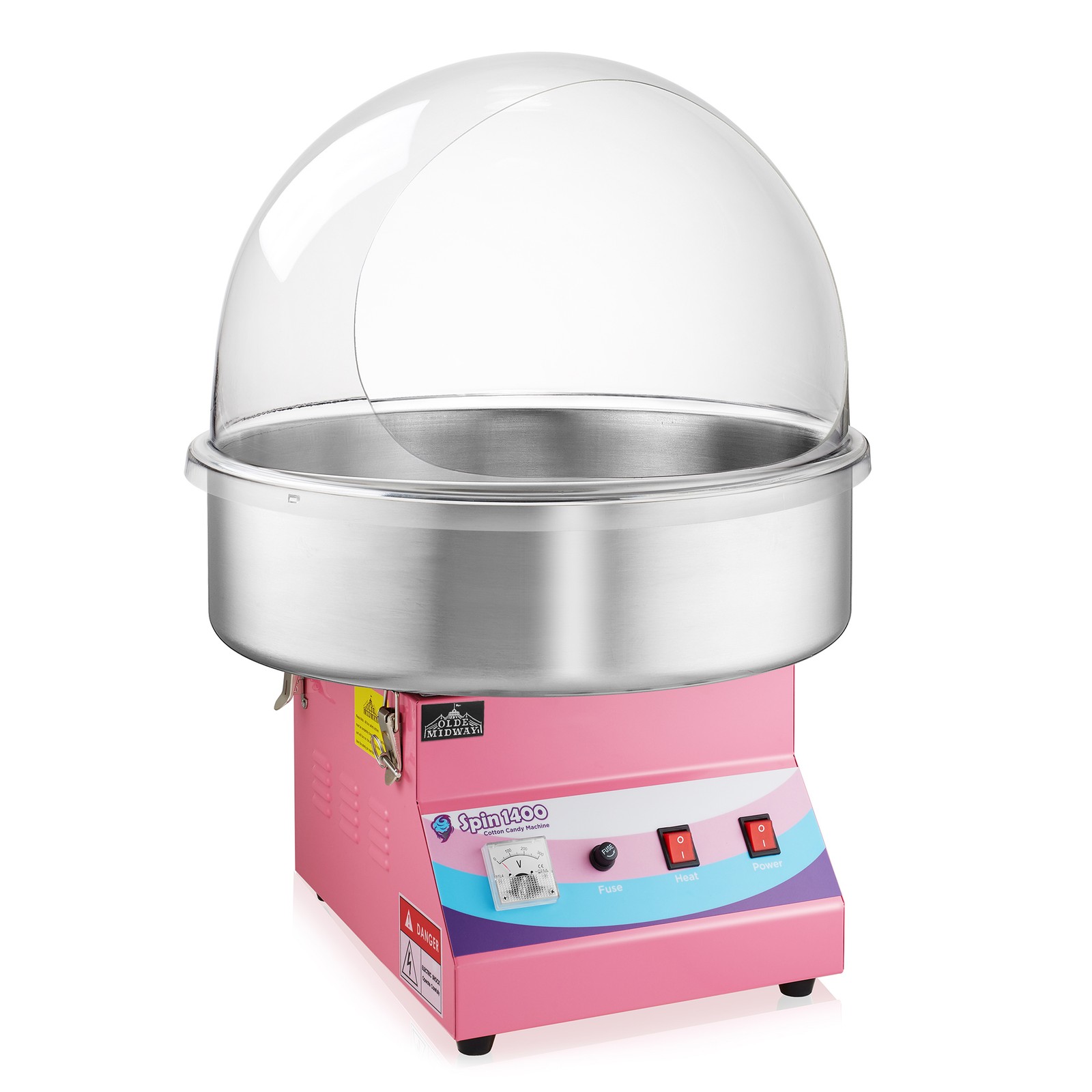 Dome Top Cover Bubble Shield for Commercial Cotton Candy Machine Floss Maker