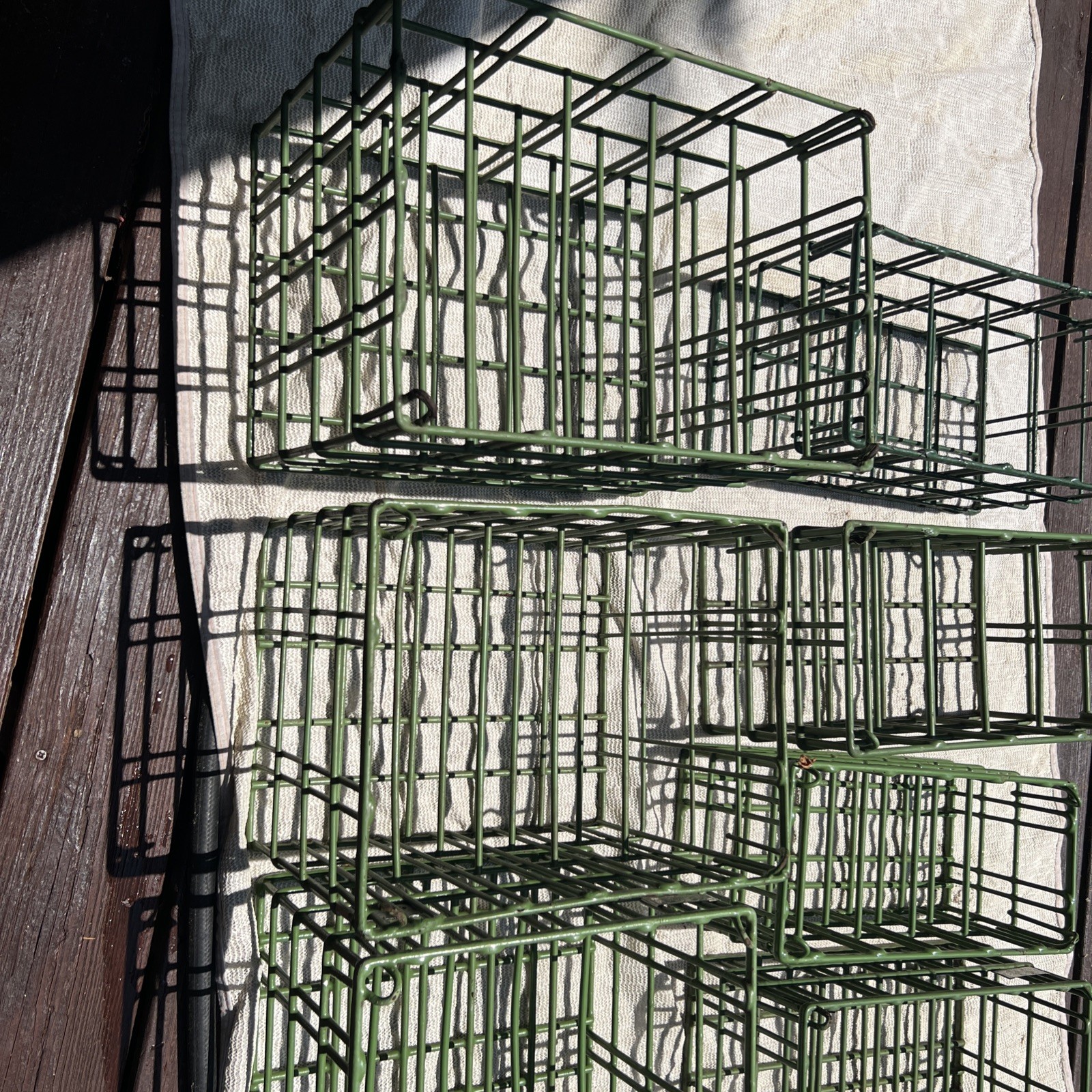 16 Used Sani Stack Coated wire Plate Washing Baskets Crates Various Sizes