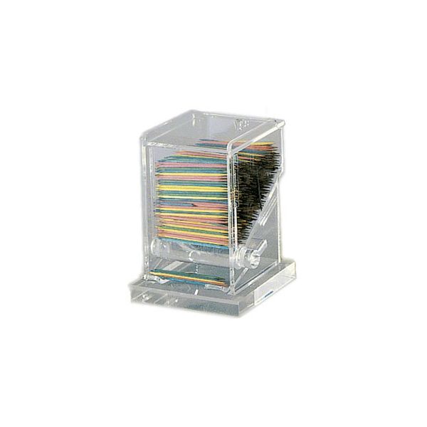 Winco ACTD-3 Clear Acrylic Restaurant Toothpick Dispenser Roller Holder 3 x 4