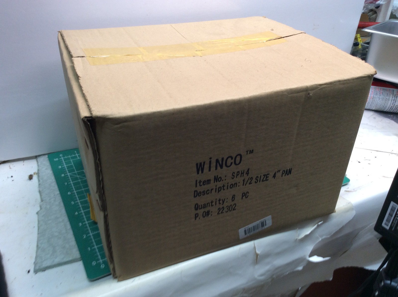 10 PACK WINCO 1/2 Size Stainless Steel 4″ Deep Steam Table Food Pan Salad Bar