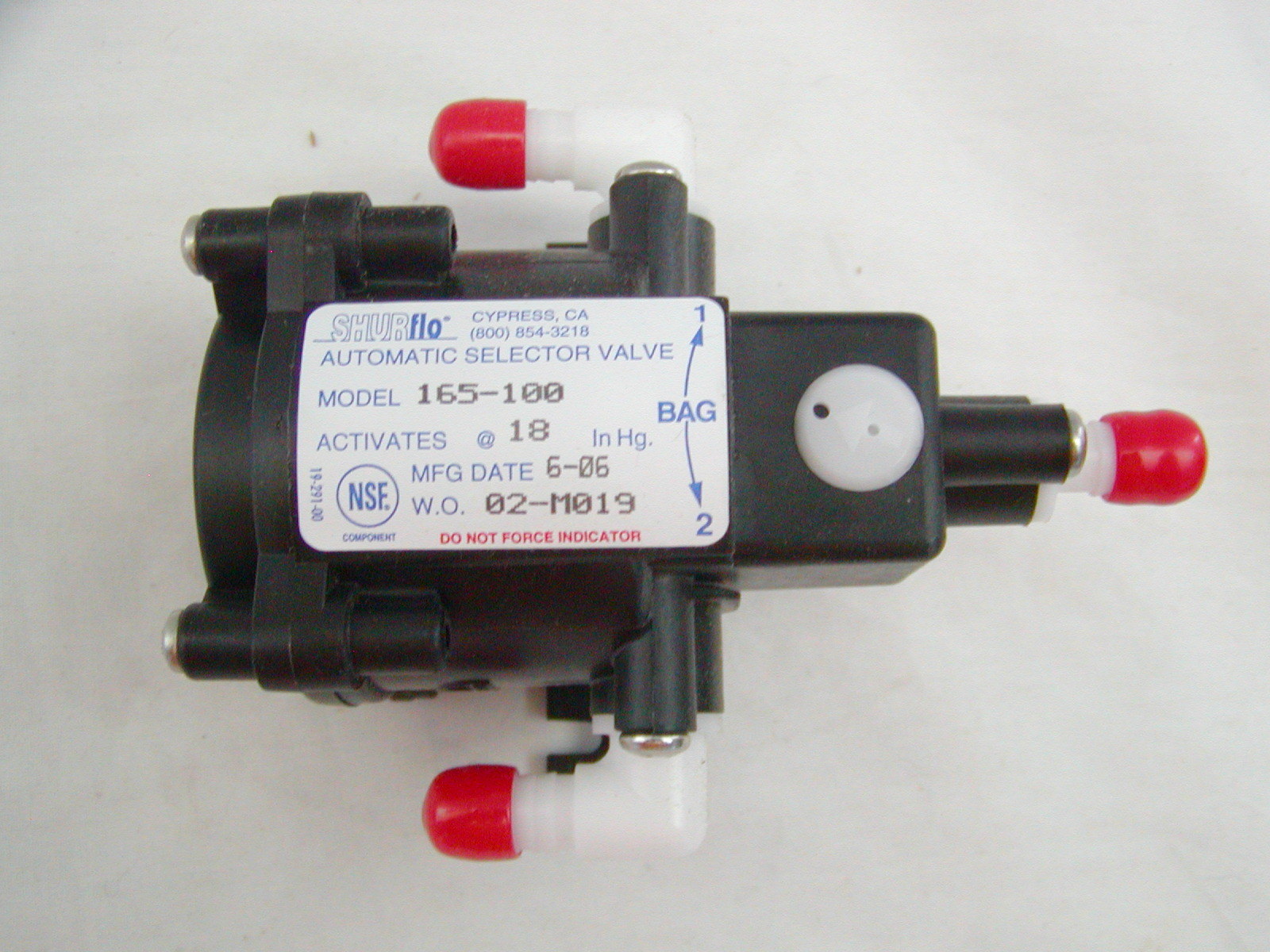 (1) NEW Shurflo Automatic Selector Valve 165-100 Beverage Bag Syrup Box Soda