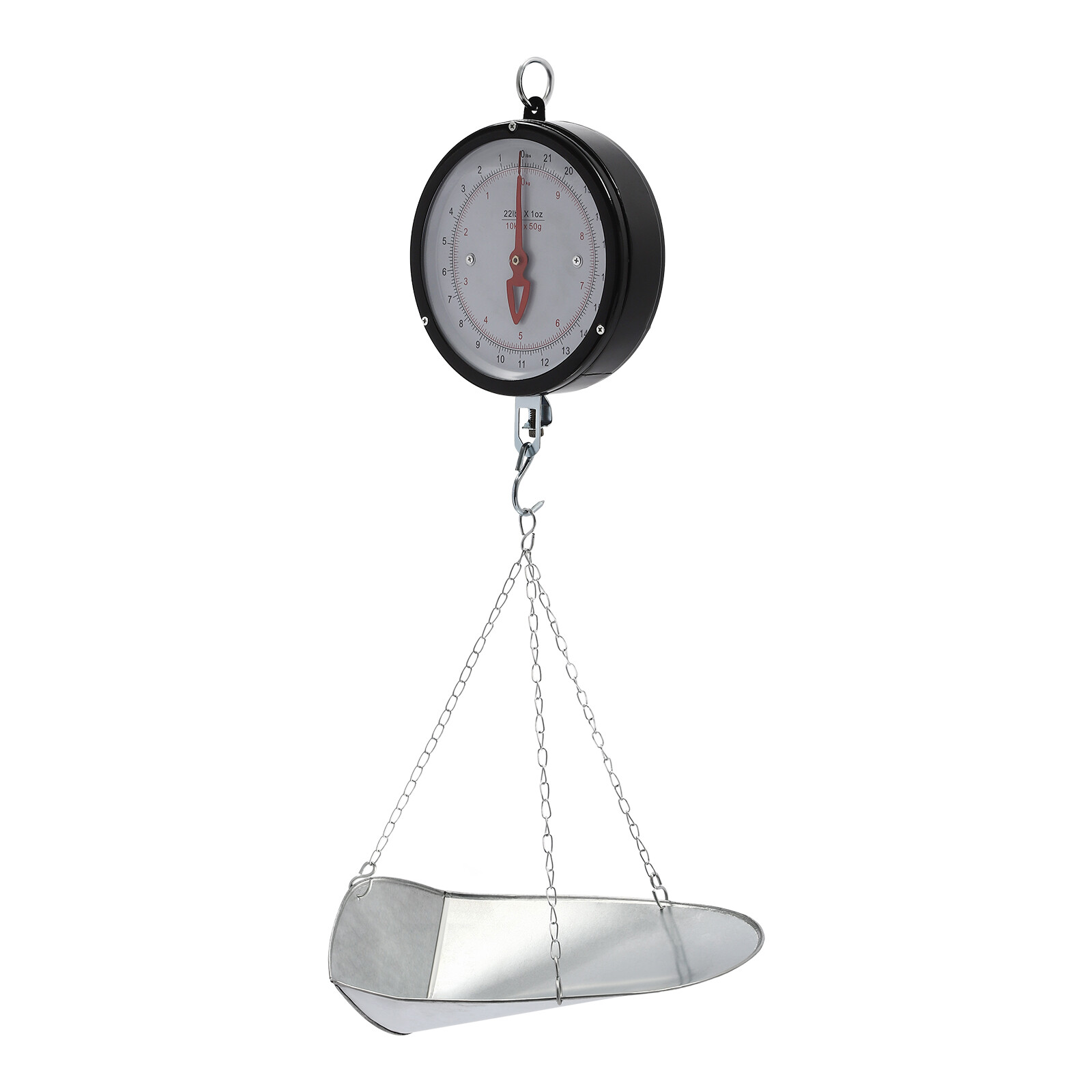 Double-sided Dial Hanging Scale 10kg/22lbs Circular Supermarkets Hanging Scale