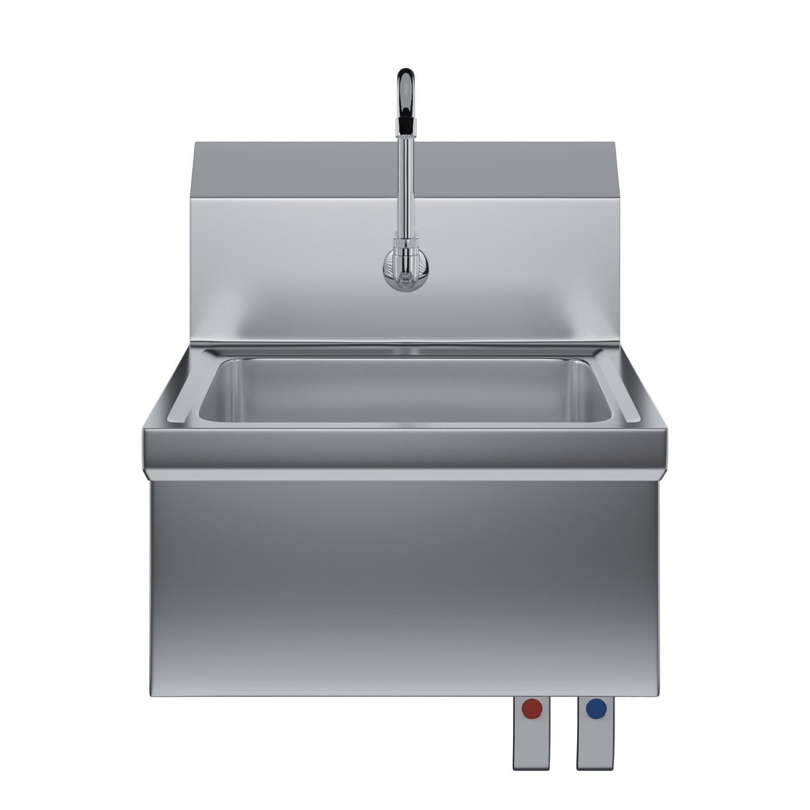 Stainless Steel Hands Free Wall Mounted Hand Sink 17 in x 15 in with double knee