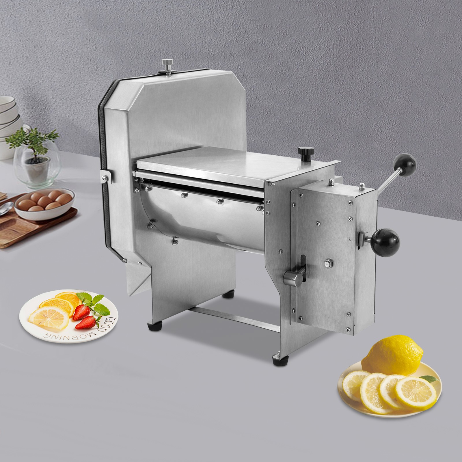 Electric Vegetable Slicer, 0-0.4»Thickness Adjustable Commercial Slicer Machine