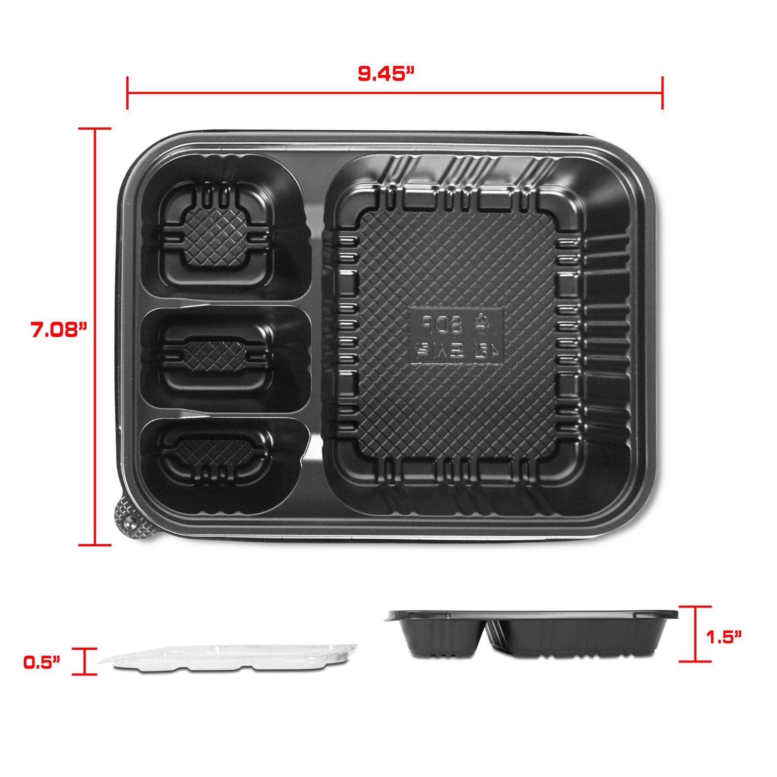 Korean Togo Box 11.34″X8.1″x1.5″ 50/100/200pc K-14