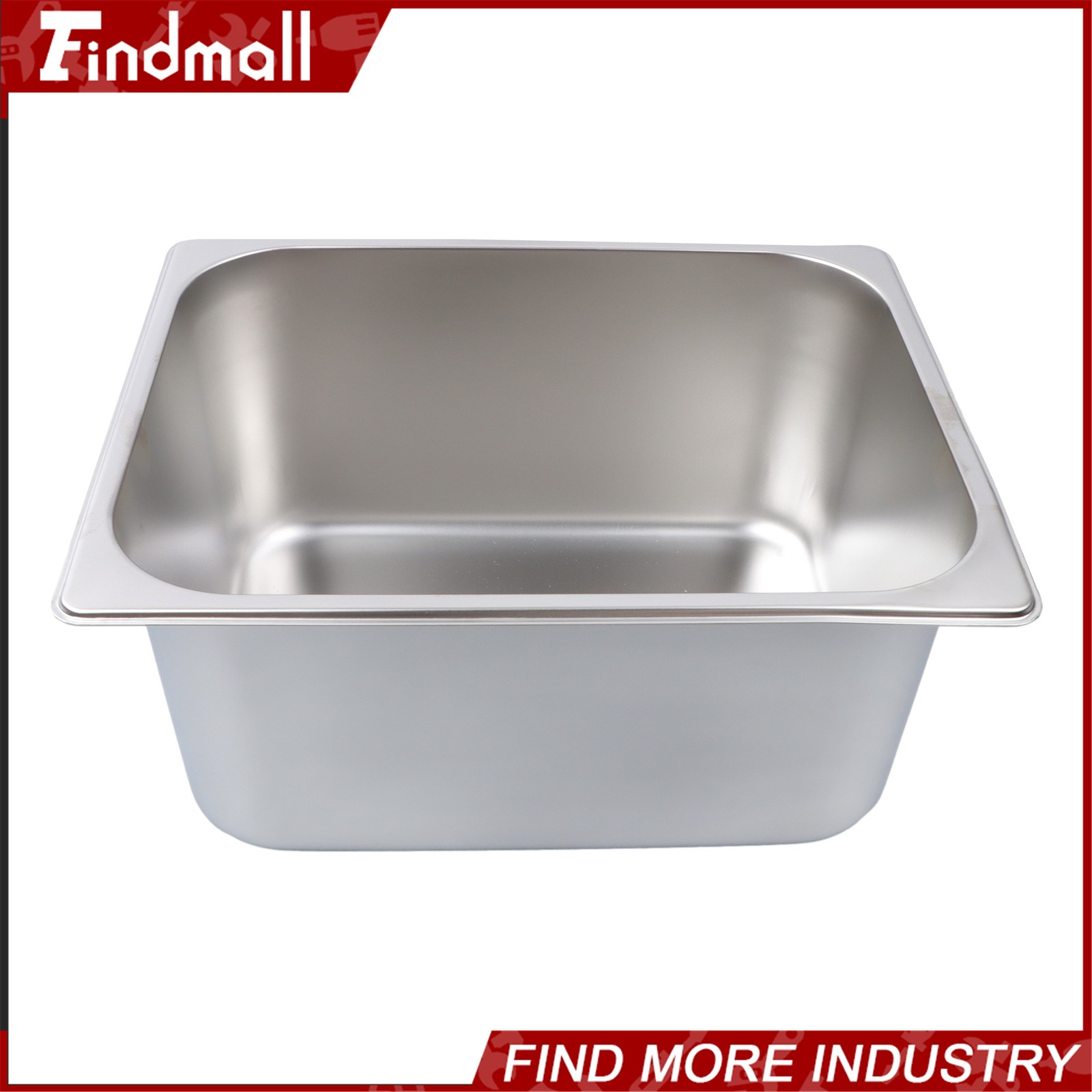 Findmall 4 Pack Set 6″ Deep 1/2 Size Steam Table Pans Hotel Prep Buffet Pan