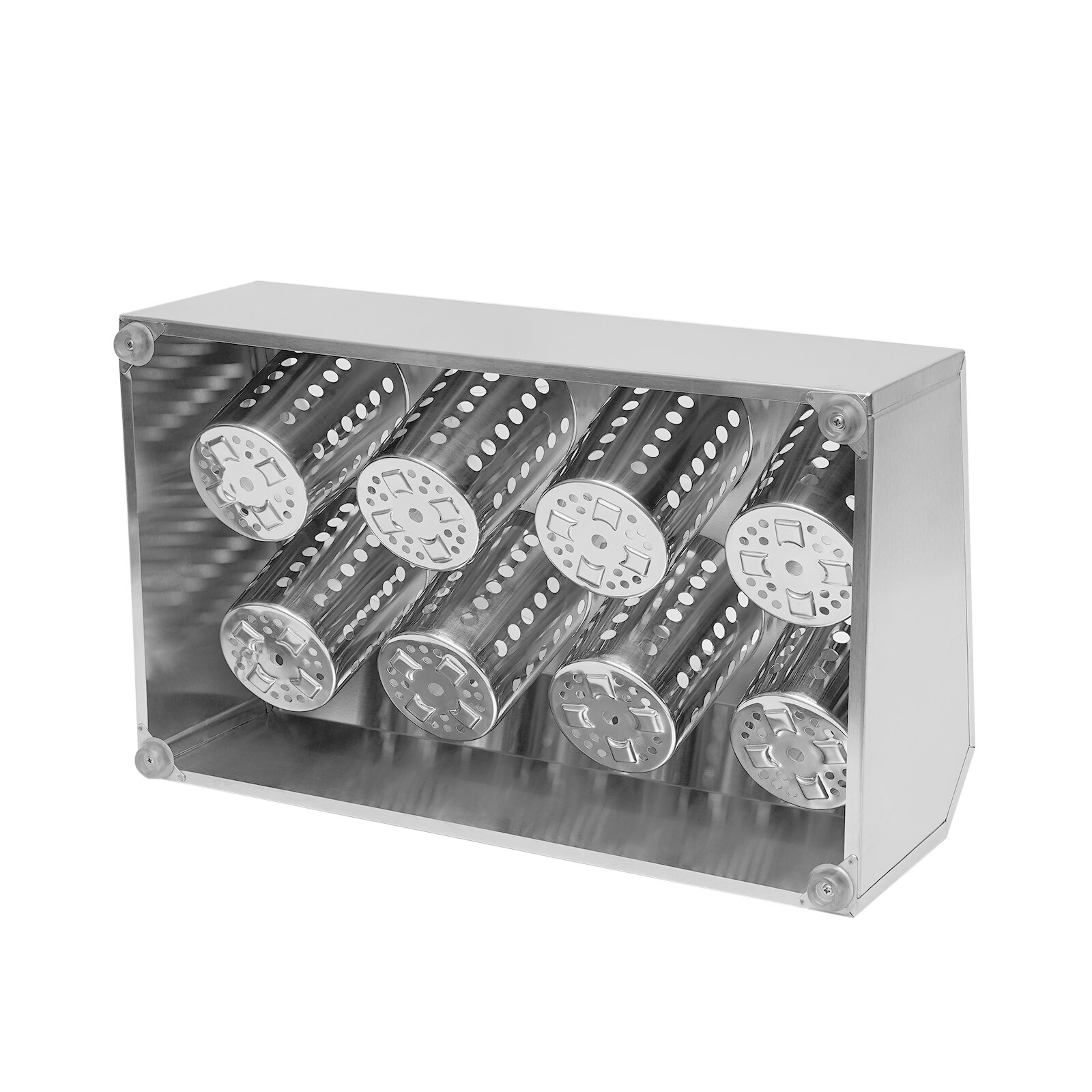 8 Hole Stainless Steel Flatware Holder Commercial Silverware Storage Organizer