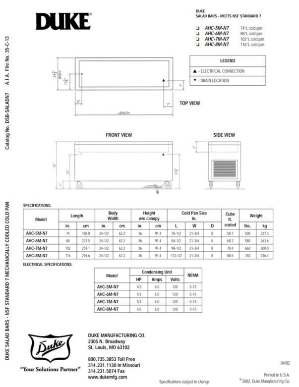 Duke Silver Mobile Refrigerated Salad Bar-USED ONLY 1 YEAR!