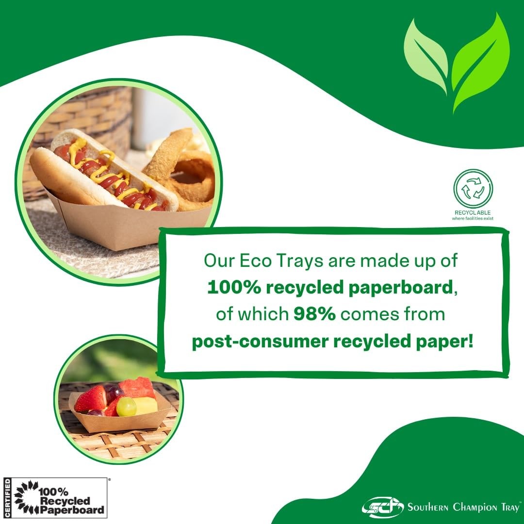 Southern Champion Tray 0525 #300 ECO Kraft Paperboard Food Tray, 3 lb Capacity (