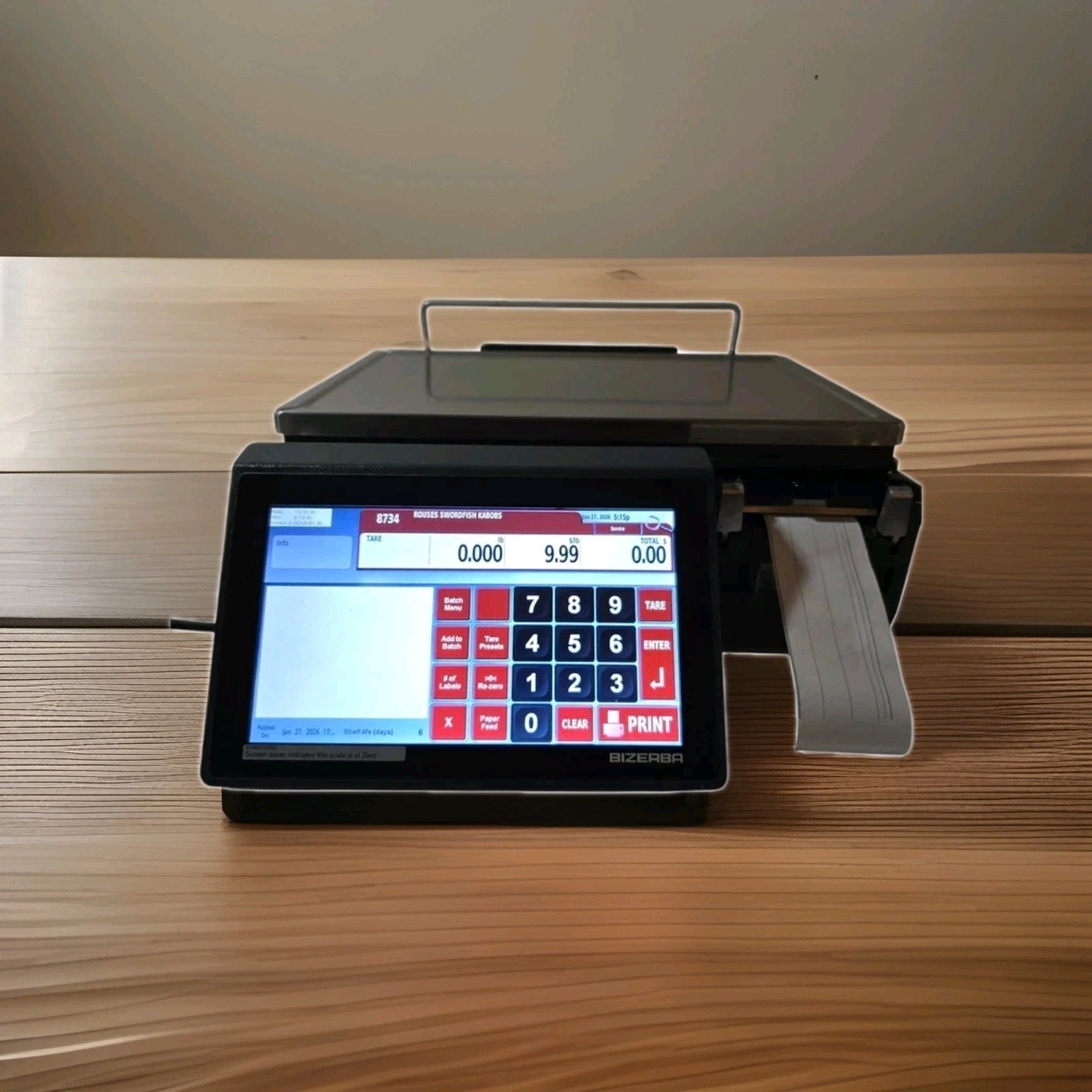 Bizerba XC 100 PRO 30 lb. Touchscreen Digital Scale With Printer-*TESTED WORKS