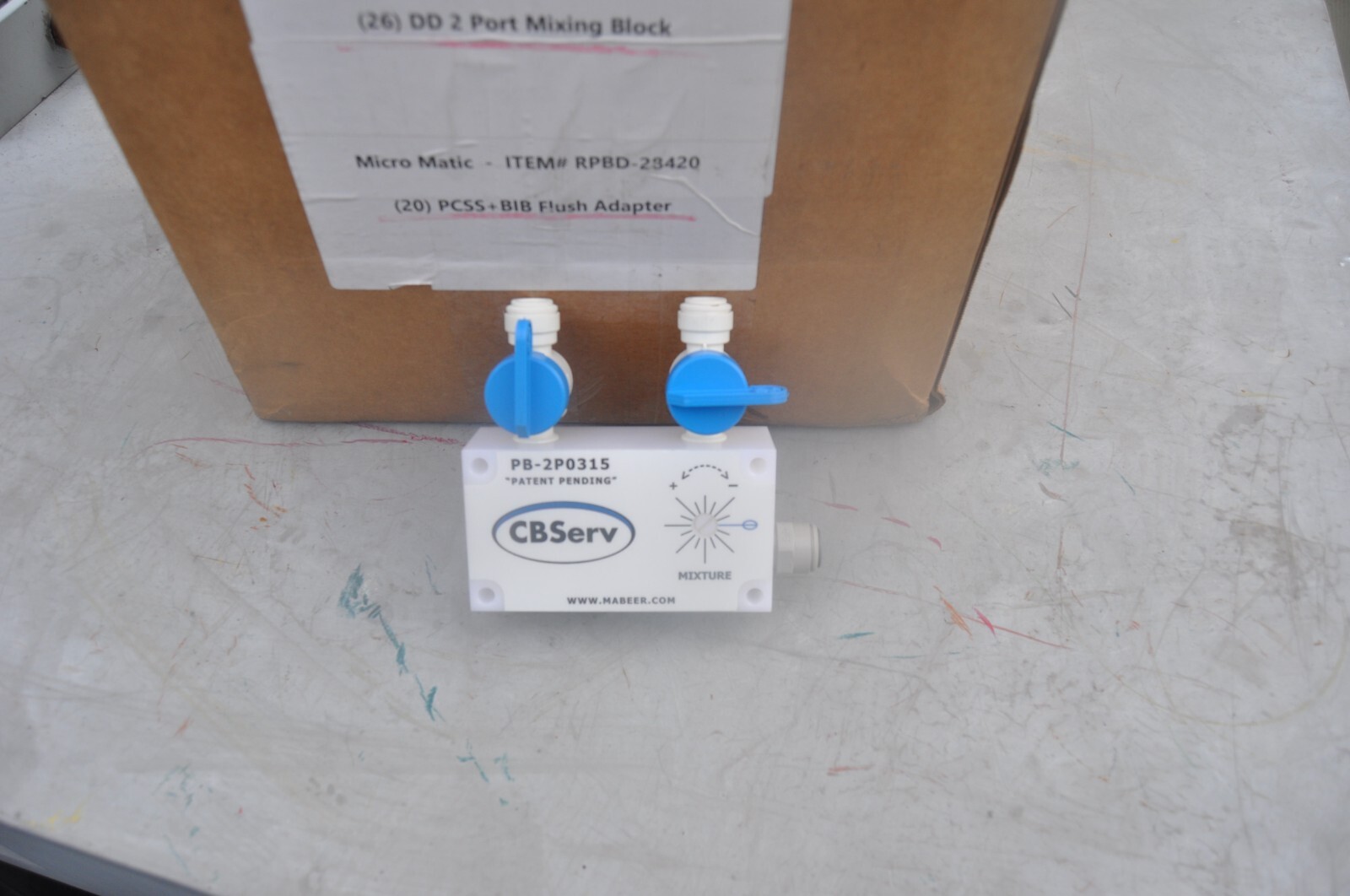 Micro Matic PB-2P0315 DD 2 PORT MIXING BLOCK CBSERV MABEER NEW