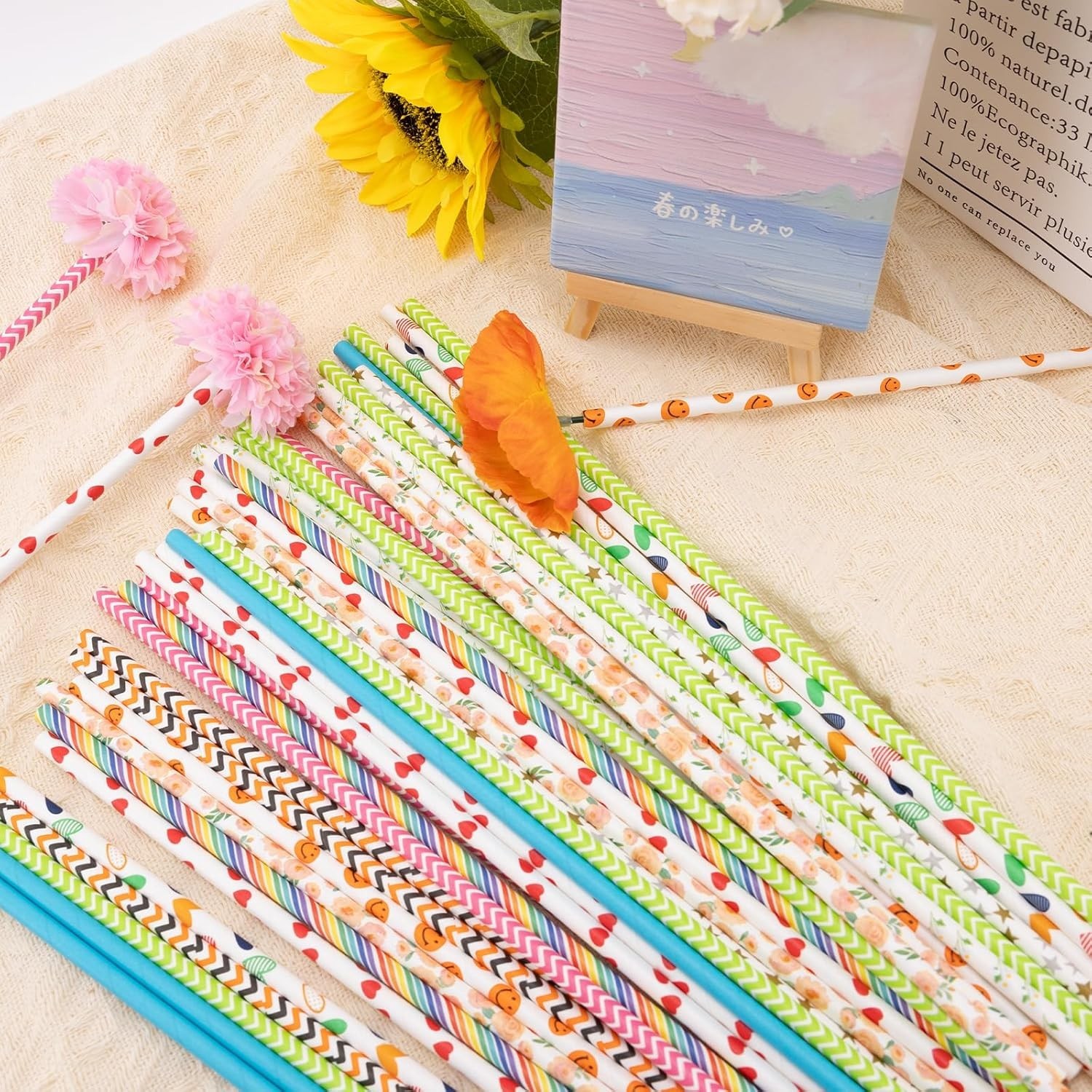 50Pcs Cotton Candy Sticks Cones, 13.78 Inch Random Color Candy Supplies, Paper S