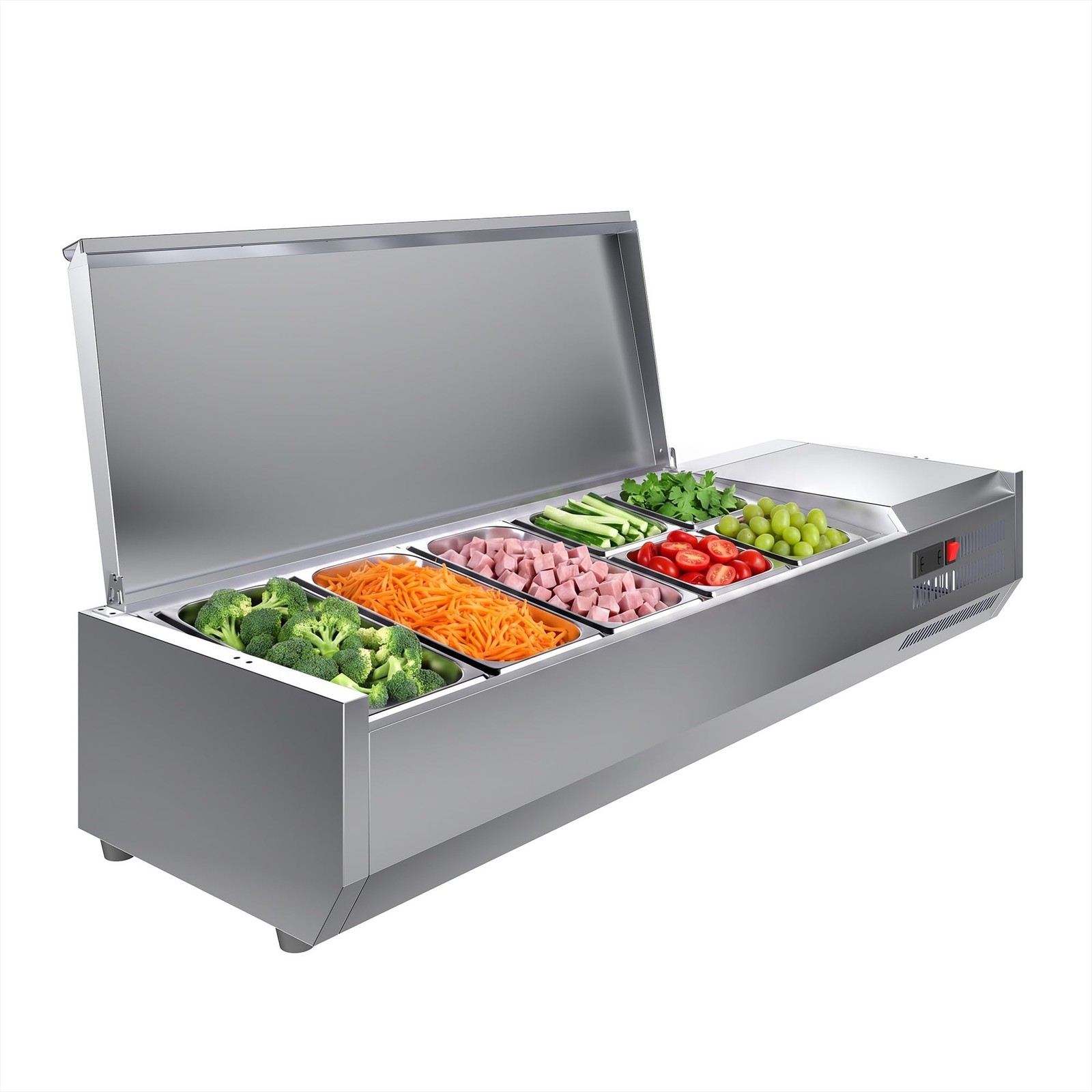 Prep Station, W Countertop Refrigerated Preparation Table, with One 1/3 Pan 130
